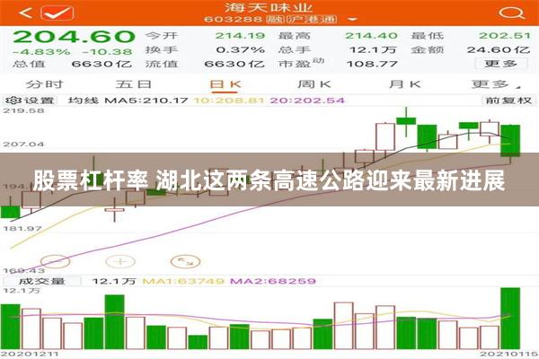 股票杠杆率 湖北这两条高速公路迎来最新进展