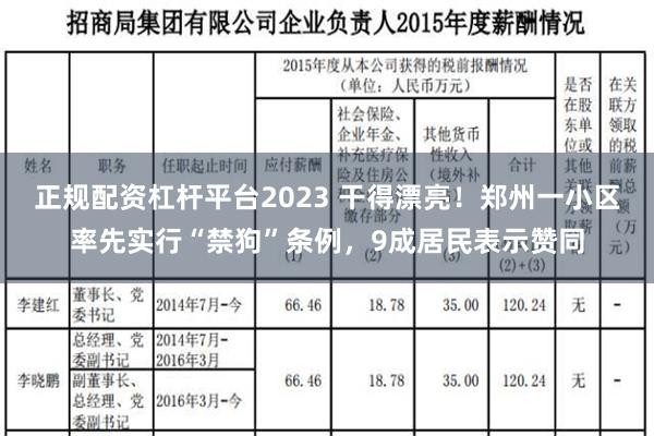 正规配资杠杆平台2023 干得漂亮！郑州一小区率先实行“禁狗”条例，9成居民表示赞同